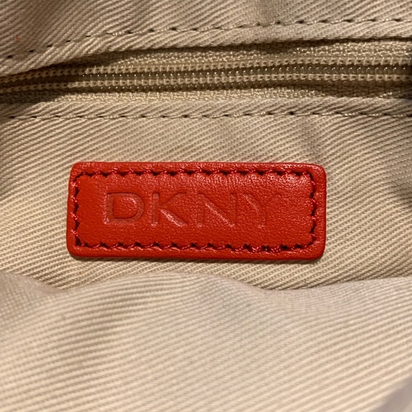 DKNY Red Pebble Leather Purse - Picture 6 of 6